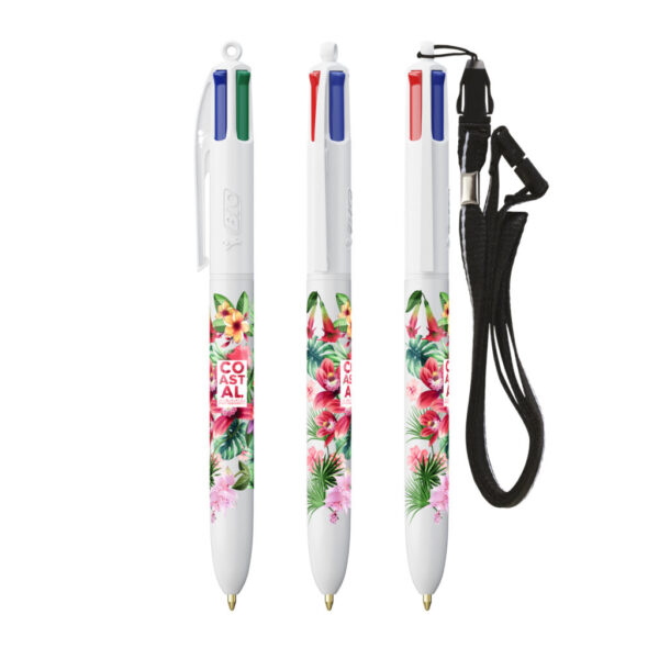 3460001101-01-Printed-NewUpper-1 BIC® 4 Colours® ballpen + Lanyard