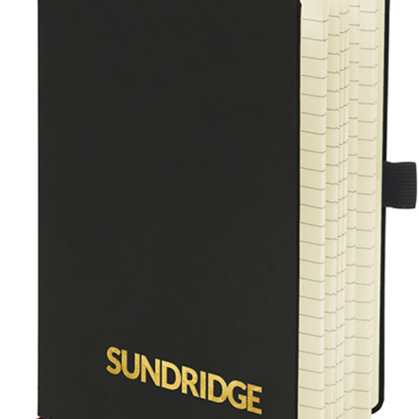 R9171r20Sundridge20A520Notebook20Black203Q20Logo20Lo20MAIN.jpg Sundridge Eco A5 Recycled Pu Notebook
